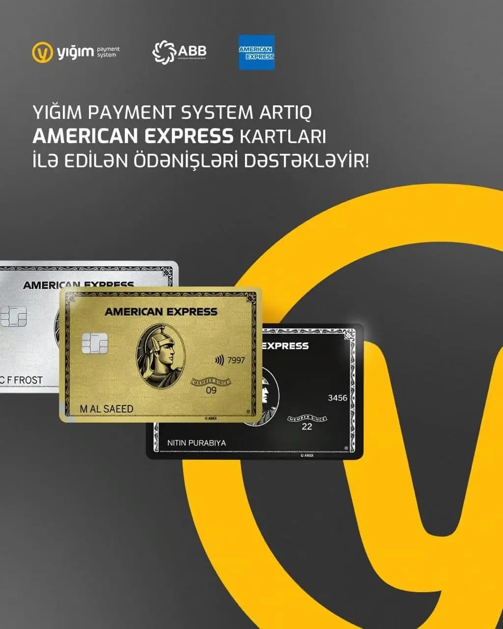 YIĞIM Payment Services-dən American Express kartları ilə onlayn ödənişlərin qəbulunda uğurlu start! İlk həftələrdə 300 000 manatdan çox dövriyyə!